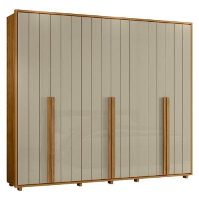 Guarda Roupa Casal Volpi Ripado 6 Portas Cumaru-opala - Madetec Cumaru-opala