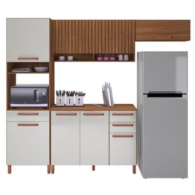 Cozinha Modulada Monza 4 Peças Com Torre Quente 1 Forno Freijó-off White - Indékes Freijó-off White