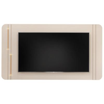 Painel Suspenso Tv 75 Pol 241 Cm Mdf Ariana Off White Dj Moveis Off White