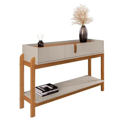 Aparador Lizz 2 Gavetas Off White-cedro - Casa D Off White-cedro