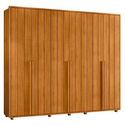 Guarda Roupa Casal Volpi Ripado 6 Portas Cinamomo - Madetec Cinamomo