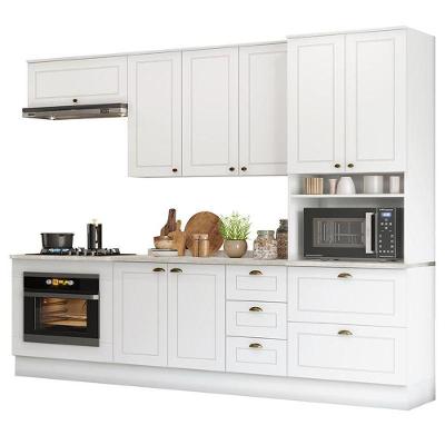 Cozinha Completa Americana 5 Peças Com Balcão Forno De Embutir Branco - Móveis Henn Branco