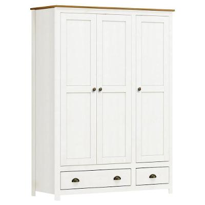 Guarda Roupa Solteiro Topázio 3 Portas E 2 Gavetas Branco-freijó - Finestra Móveis Branco-freijó