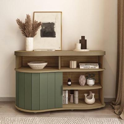 Aparador Buffet 120cm Com 1 Porta Flex Multimóveis Cr50127 Carvalho-off White-menta