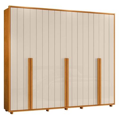 Guarda Roupa Casal Volpi Ripado 6 Portas Cinamomo-off White - Madetec Cinamomo-off White