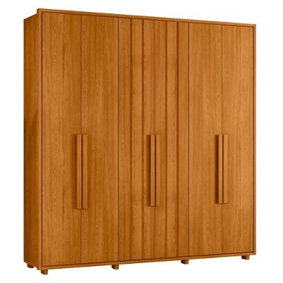 Guarda Roupa Casal Portinari Ripado 6 Portas Cinamomo - Madetec Cinamomo