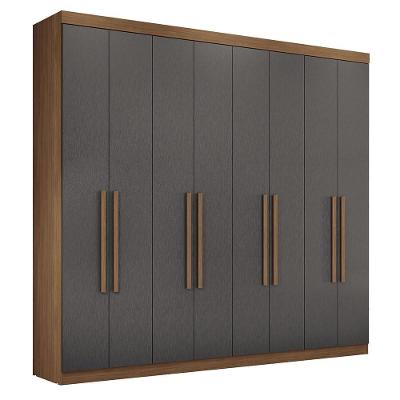 Guarda Roupa Casal Master New 8.4 8 Portas Jatobá-grafite - Santos Andirá Jatobá-grafite