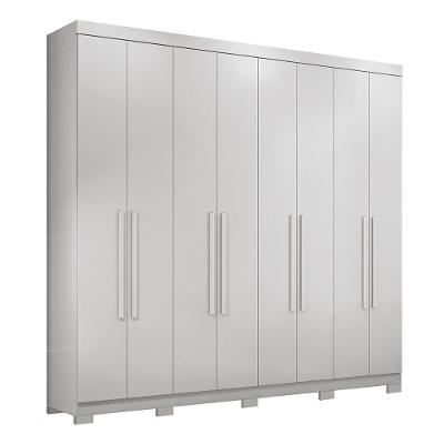 Guarda Roupa Casal Master New 8.4 8 Portas Branco Com Pés - Santos Andirá Branco