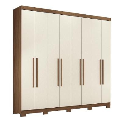 Guarda Roupa Casal Master New 8.4 8 Portas Jatobá-areia Com Pés - Santos Andirá Jatobá-areia