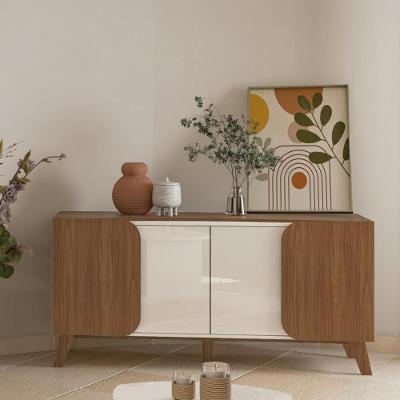 Aparador Buffet 160cm 4 Portas Com Pés Retrô Multimóveis Cr50126 Off White-cedro