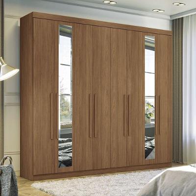 Guarda Roupa 8 Portas E 4 Gavetas Com Espelhos Master New Santos Andi Jatoba