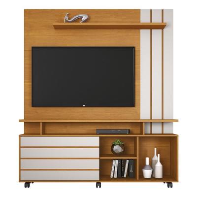 Home Com Painel Para Tv Até 65 Polegadas Serrano Jcm Cinamomo Off White
