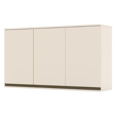 Armário Aéreo 3 Portas 120cm Connect Off White - Móveis Henn Off White