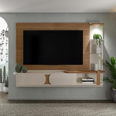 Painel Com Suporte Para Tv Até 72 Polegadas 2 Portas Multimóveis Cr45318 Cinamomo-off White