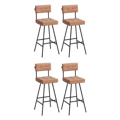 Kit 4 Banquetas Madri 93cm Couríssimo Amarula - Salaone Amarula