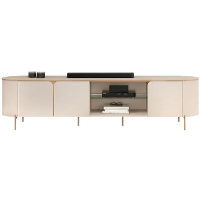 Rack Bancada Tv 75 Pol 241 Cm Mdf Ariana Off White Dj Moveis Off White