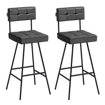 Kit 2 Banquetas Madri 93cm Couríssimo Preto - Salaone Preto