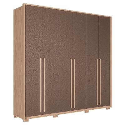 Guarda Roupa Casal Genova 6 Portas Wood-terracota Com Pés - Santos Andirá Wood-terracota