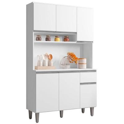 Kit Armário Cozinha Compacta Márcia 6 Portas Branco Ajl