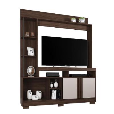 Estante Home Sedução Para Tv Até 49 Polegadas Jcm Café Off White