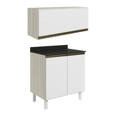 Armario Aereo E Balcao Mdf 70cm Kali Bianco Toq Branco Uv Nicioli Bianco Toq Branco Uv