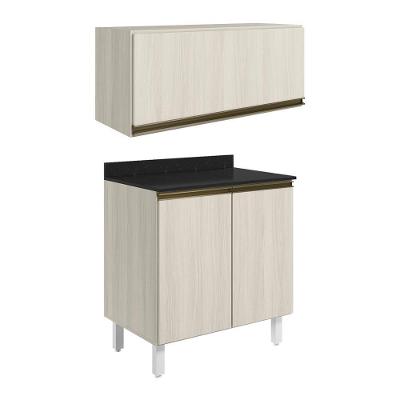 Armario Aereo E Balcao Mdf 70cm Kali Bianco Toq Bianco Toq Nicioli Bianco Toq Bianco Toq