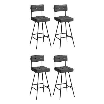 Kit 4 Banquetas Madri 93cm Couríssimo Preto - Salaone Preto
