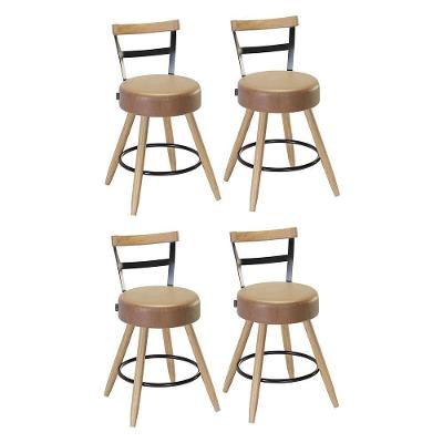 Kit 4 Cadeiras Moscou 79cm Couríssimo Amarula - Salaone Amarula