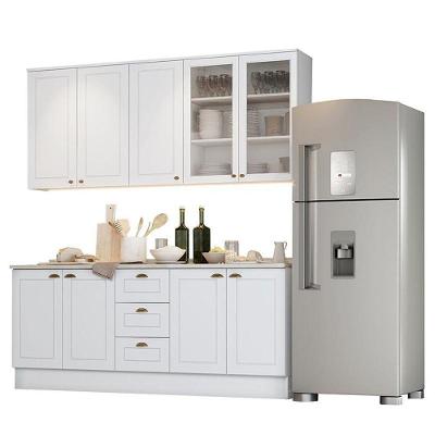 Cozinha Completa Americana 4 Peças Branco Com Tampo - Móveis Henn Branco