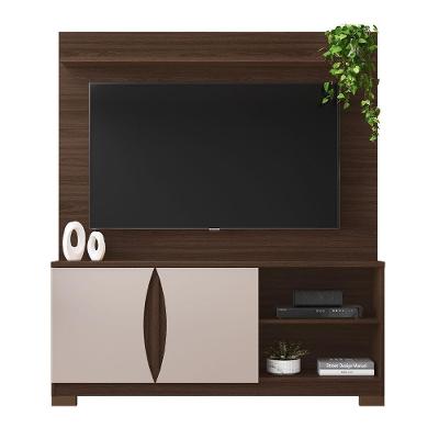 Home Com Painel Para Tv Até 56 Polegadas União Jcm Café Off White