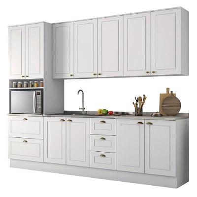 Cozinha Completa Americana 5 Peças Branco Com Torre Quente - Móveis Henn Branco
