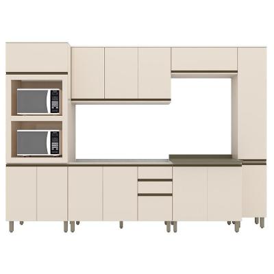 Cozinha Completa Connect 6 Peças Off White Com Paneleiro - Móveis Henn Off White