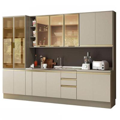 Cozinha Completa 8 Peças Connect Duna-cristal Com Cristaleira E Rodapé - Móveis Henn Duna-cristal