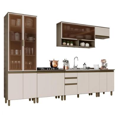 Cozinha Completa 6 Peças Connect Duna-cristal Com Cristaleira - Móveis Henn Duna-cristal