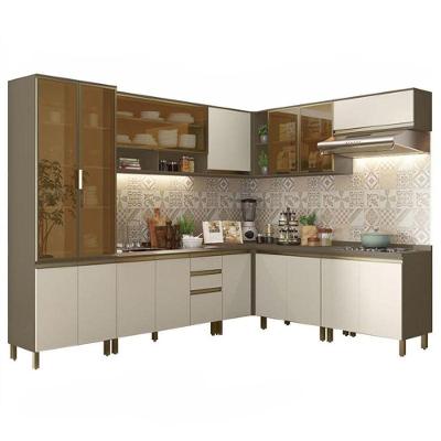 Cozinha Completa De Canto 9 Peças Connect Duna-cristal - Móveis Henn Duna-cristal