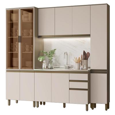 Cozinha Modulada Connect 4 Peças Duna-cristal Com Cristaleira - Móveis Henn Duna-cristal