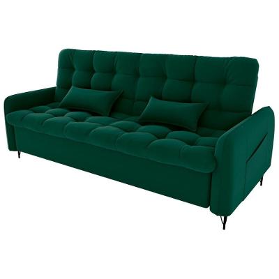 Sofa Cama 2 Lugares 200cm Pillar Veludo E402 Verde Milani Store Verde