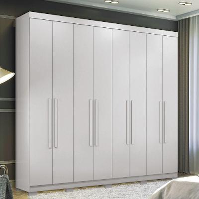 Guarda Roupa 8 Portas E 4 Gavetas Com Pés Master New Santos Andirá Branco