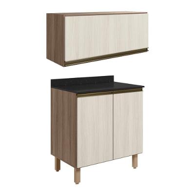 Armario Aereo E Balcao Mdf 70cm Kali Carvalho Toq Bianco Toq Nicioli Carvalho Toq Bianco Toq