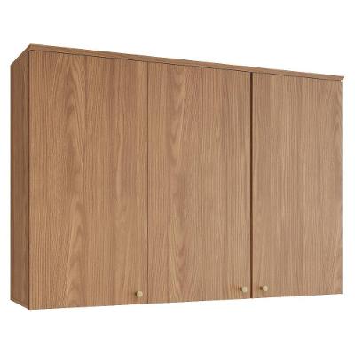 Armário Aéreo Requinte 120cm 3 Portas Nature - Móveis Henn Nature