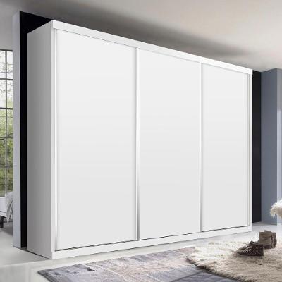 Guarda Roupa Casal 3 Portas De Correr 4 Gavetas Cronos Minastex Branco