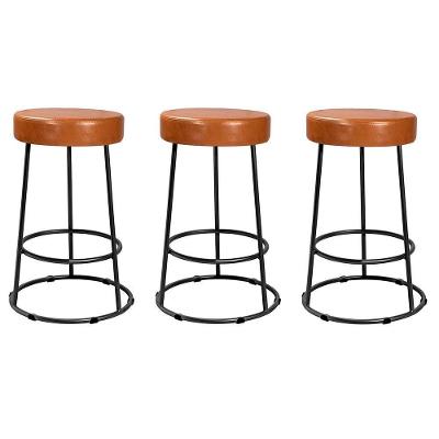 Kit 3 Banquetas Roma 70cm Couríssimo Amarula - Salaone Amarula