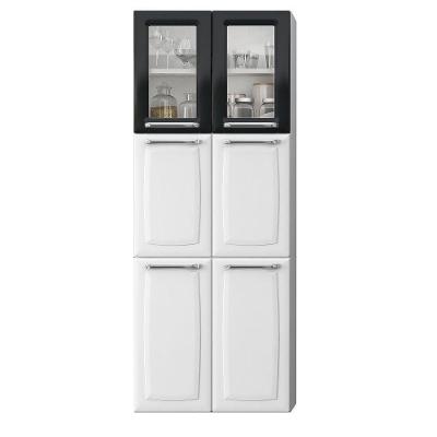 Paneleiro Duplo 6 Portas 70cm Luce - Itatiaia Branco-preto