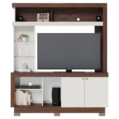 Estante Home Theater Valença Nogueira Real-off White Para Tv Até 50? - Colibri Nogueira Real-off White