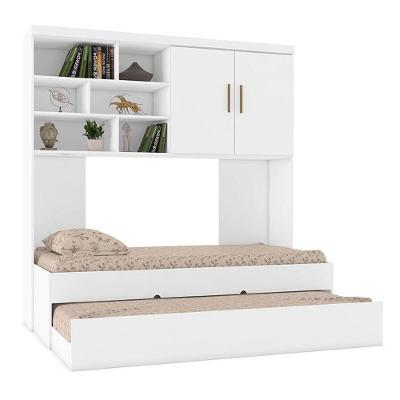 Jogo De Quarto Chiara Módulo Aéreo 2 Portas E Bicama Branco Com Colchões Physical D20 - Phoenix Baby Branco
