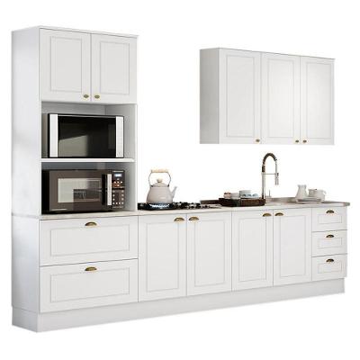 Cozinha Completa Americana 4 Peças Branco Com Torre Quente - Móveis Henn Branco