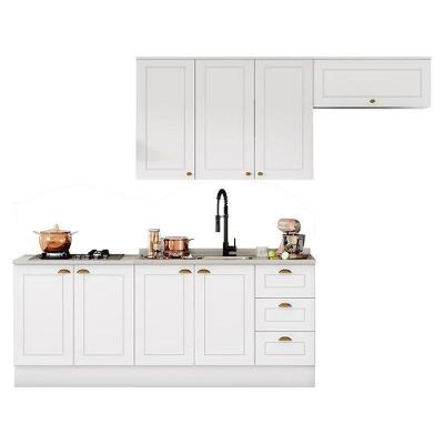 Cozinha Completa Americana 5 Peças Sem Vidro Branco - Móveis Henn Branco Hp