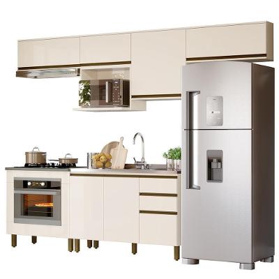 Cozinha Modulada Connect 7 Peças Off White Com Balcão Forno - Móveis Henn Off White