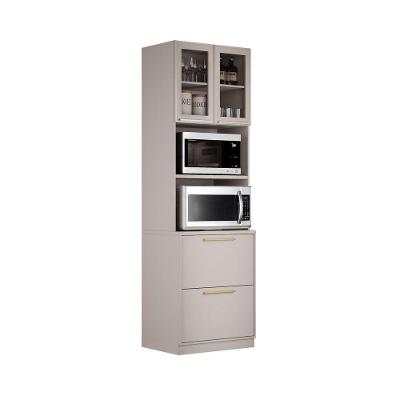 Paneleiro Torre Quente Essence 3 Portas 1 Gaveta 230cm De Altura 2 Nicho Para Forno - Itatiaia Fendi