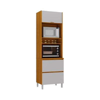 Paneleiro 2 Portas 1 Gaveta Nicho Para 2 Fornos Lumina - Itatiaia Cinamomo-fendi
